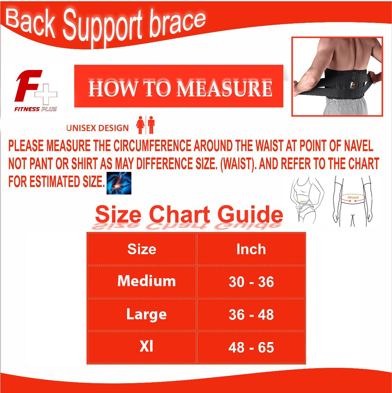 Fitness Plus Back Support Belt – Lumbo Sacral Belt For Back Pain, Made With 100% Nylon 4mm Neoprene