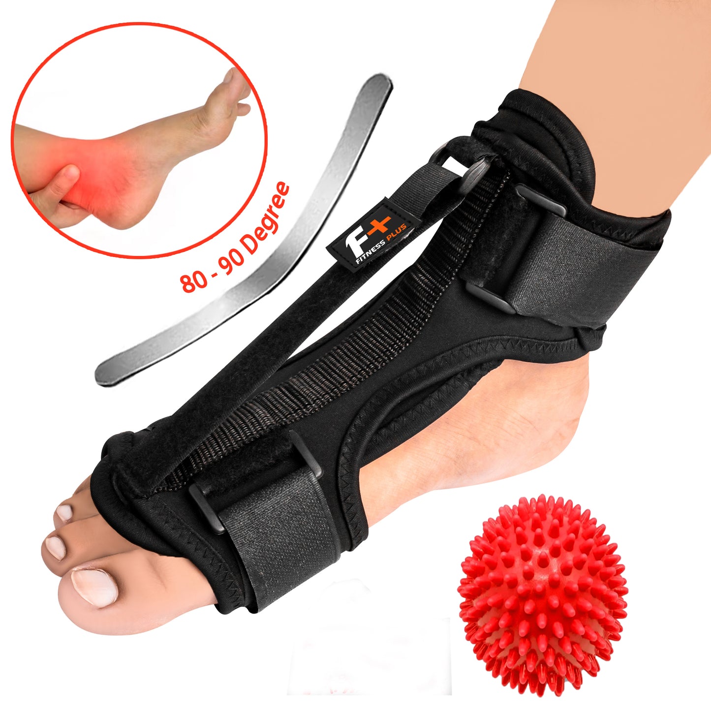 Fitness Plus Ankle Splint - Heavy Duty Splint for Ankle Injury Recovery
