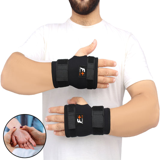 Fitness Plus Wrist Splint (Pair) – Support for Wrist Pain Relief & Injury Recovery