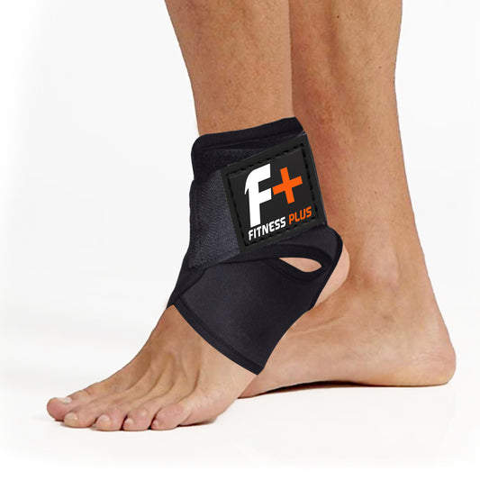 Fitness Plus Ankle Support Brace (Pair) - Heat Compression for Ankle Pain & Iunjry Recovery