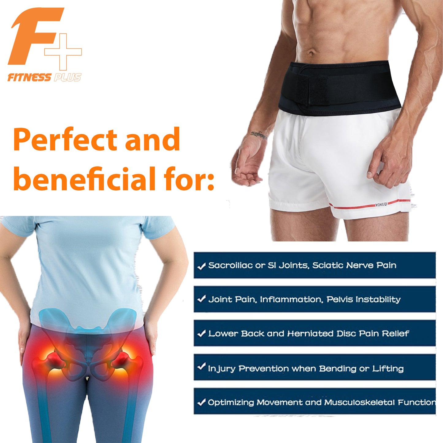 “Sciatica Pain Relief Belt – Adjustable Lumbar Support for Lower Back”