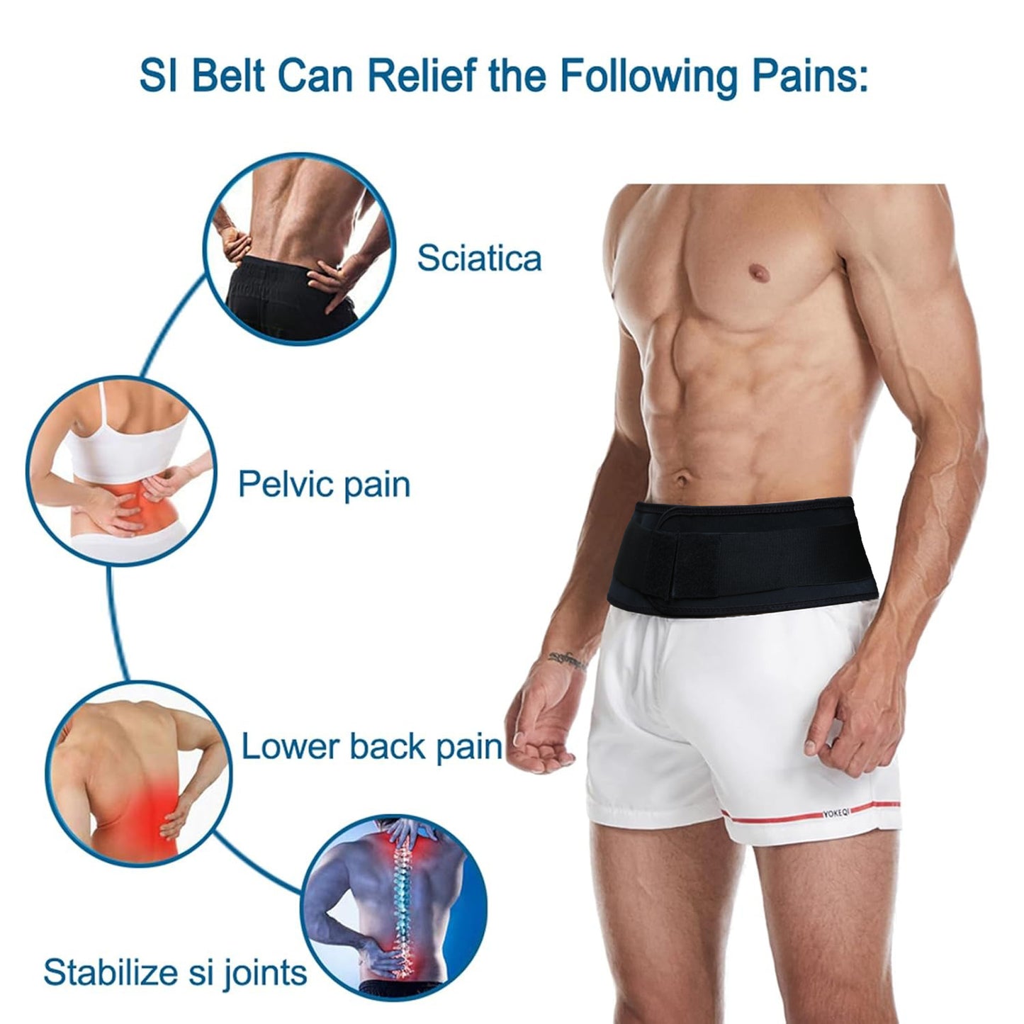 “Sciatica Pain Relief Belt – Adjustable Lumbar Support for Lower Back”