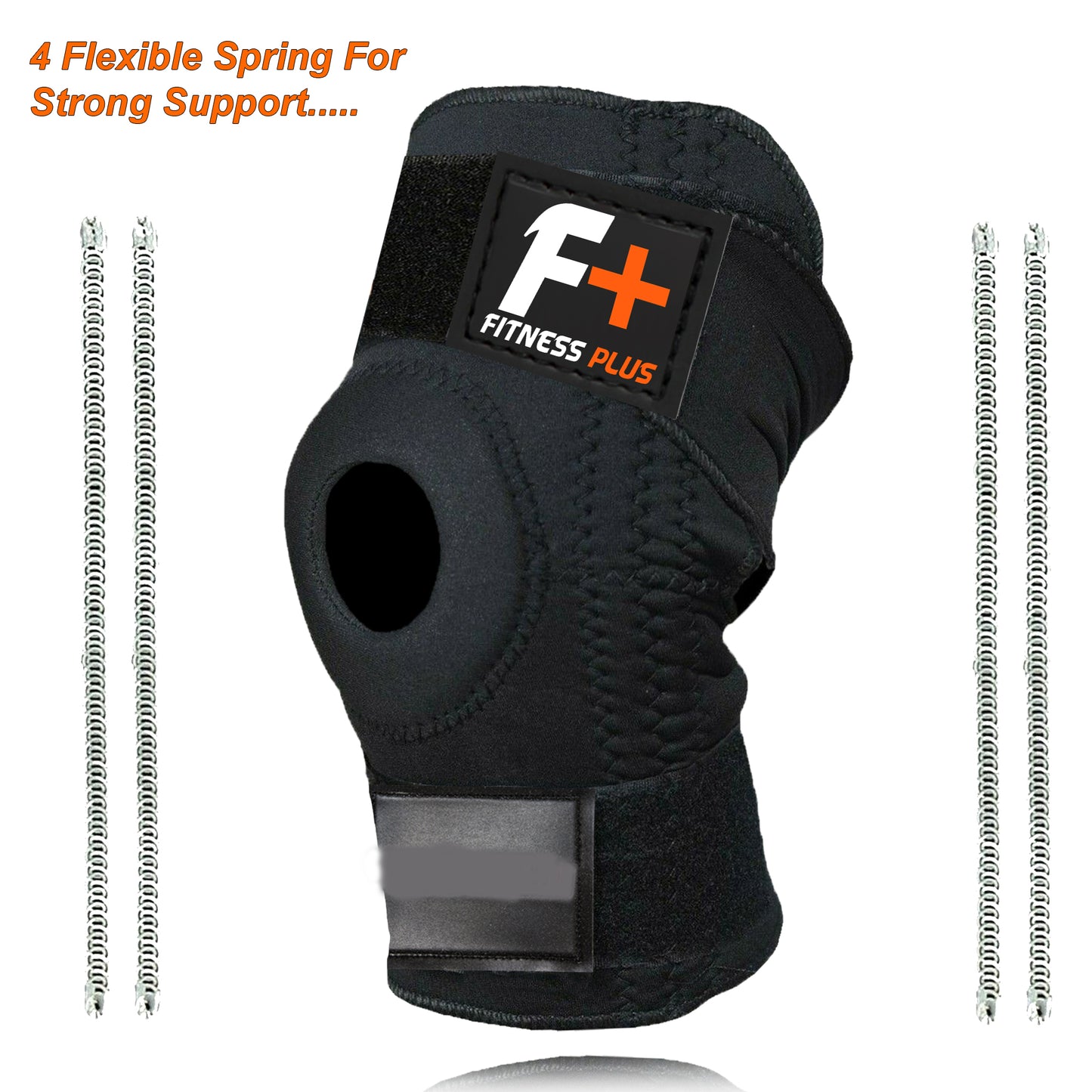 Flexible Knee Support Brace – Heavy Duty Adjustable Neoprene Brace with Dual Springs
