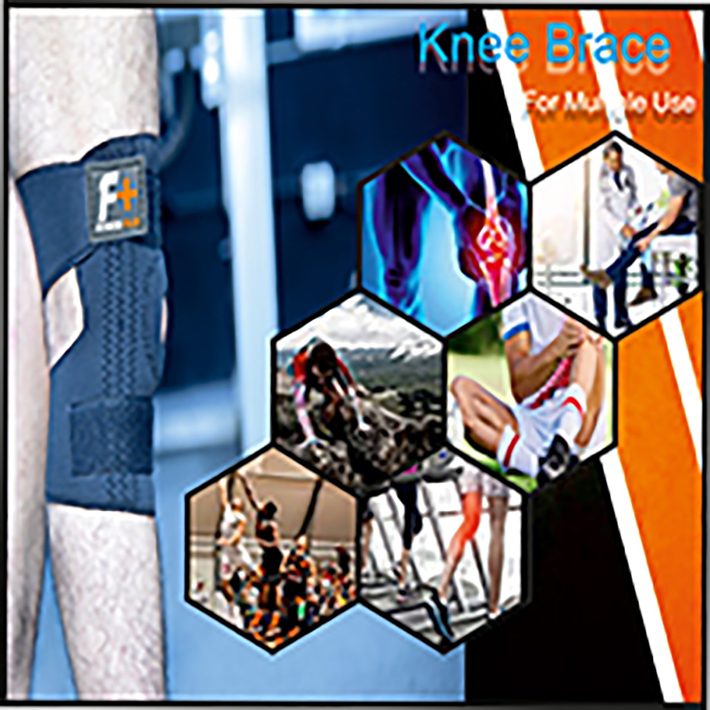 Flexible Knee Support Brace – Heavy Duty Adjustable Neoprene Brace with Dual Springs
