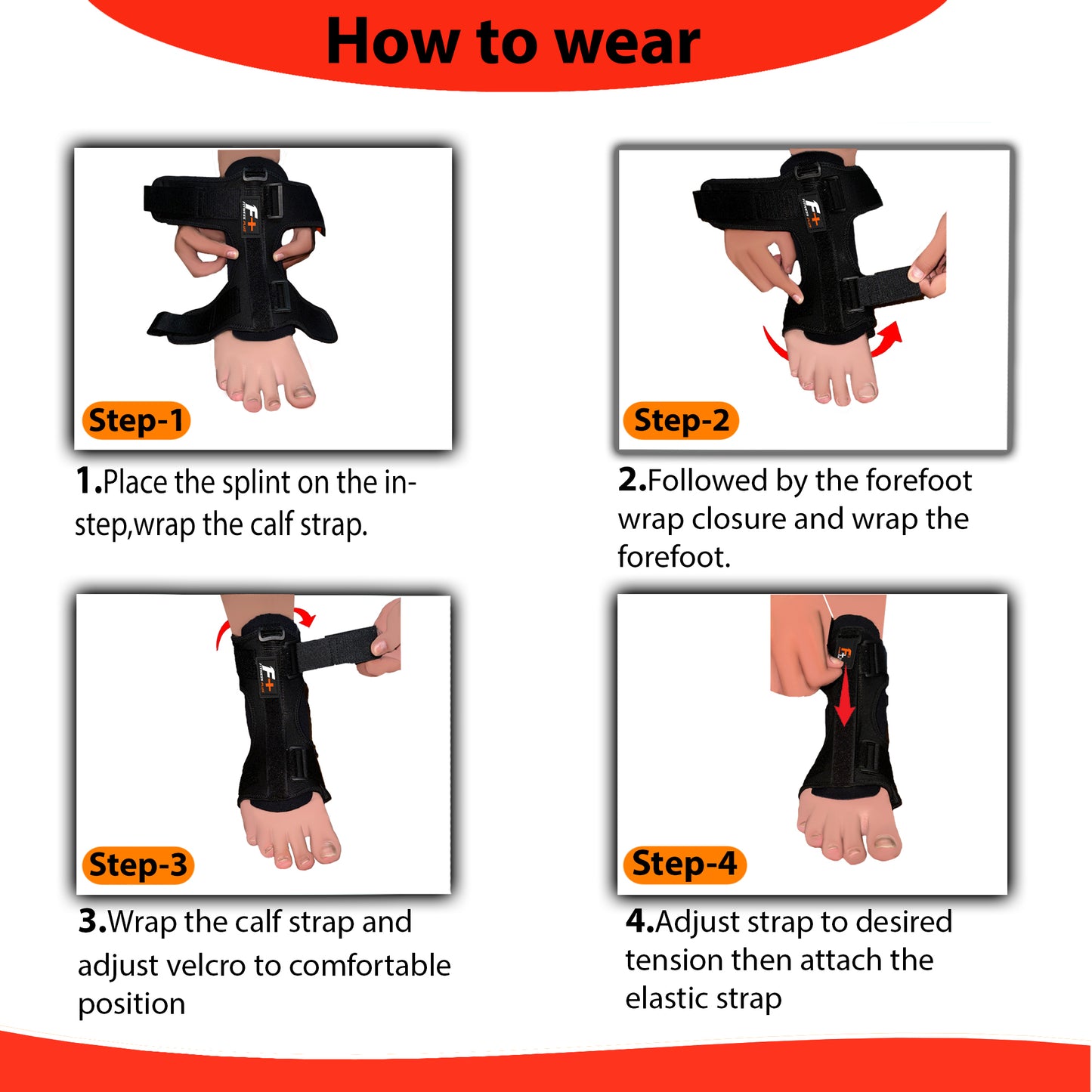 Fitness Plus Ankle Splint - Heavy Duty Splint for Ankle Injury Recovery
