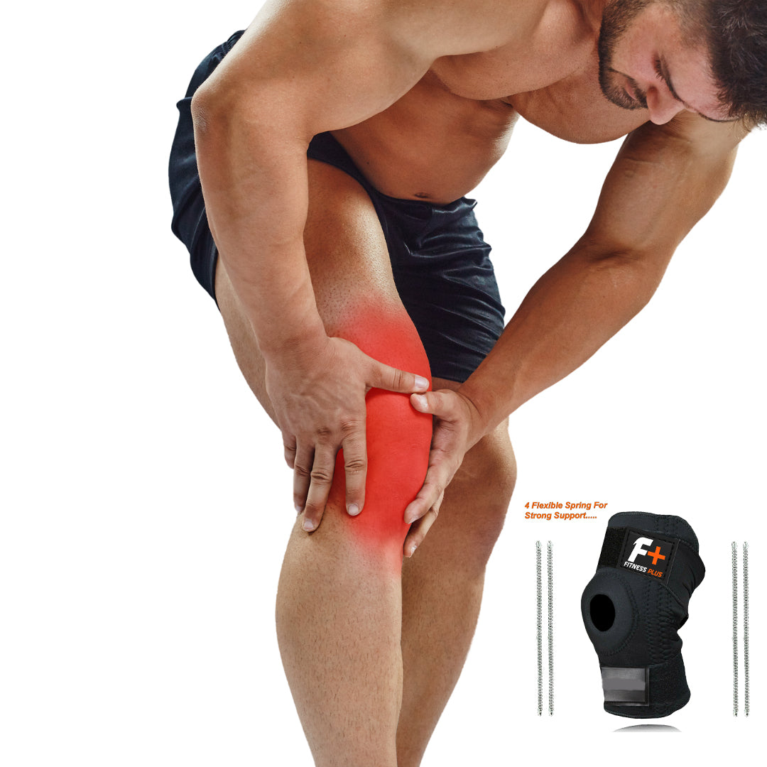Flexible Knee Support Brace – Heavy Duty Adjustable Neoprene Brace with Dual Springs