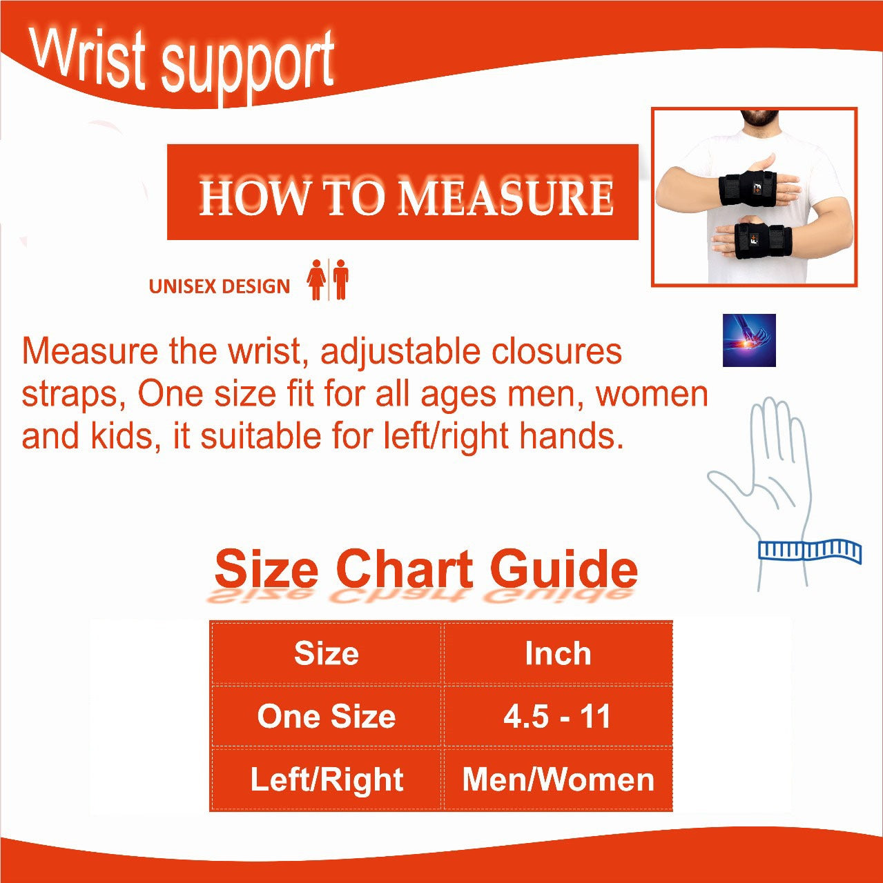 Fitness Plus Wrist Splint (Pair) – Support for Wrist Pain Relief & Injury Recovery
