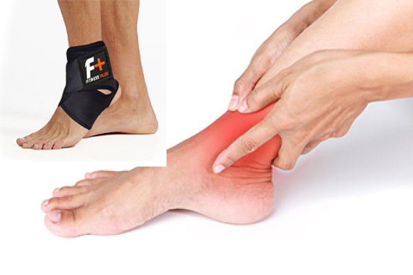 Fitness Plus Ankle Support Brace (Pair) - Heat Compression for Ankle Pain & Iunjry Recovery
