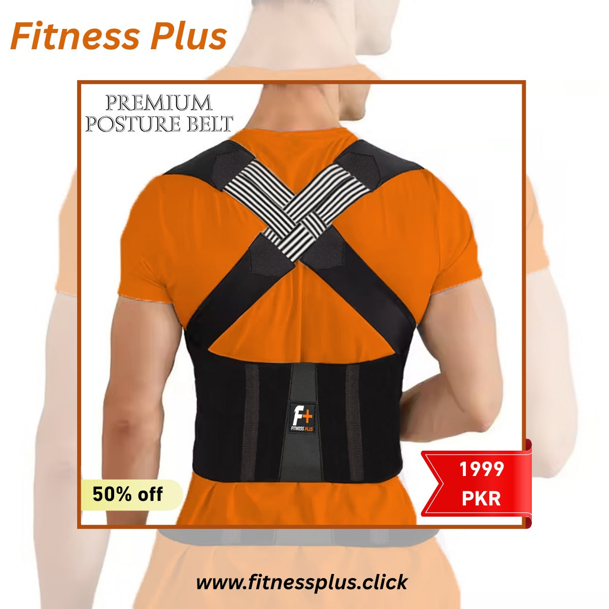 Fitness Plus 3-in-1 Posture Corrector – Relieves Back Pain & Improves Alignment