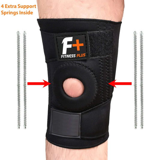 Flexible Knee Support Brace – Heavy Duty Adjustable Neoprene Brace with Dual Springs
