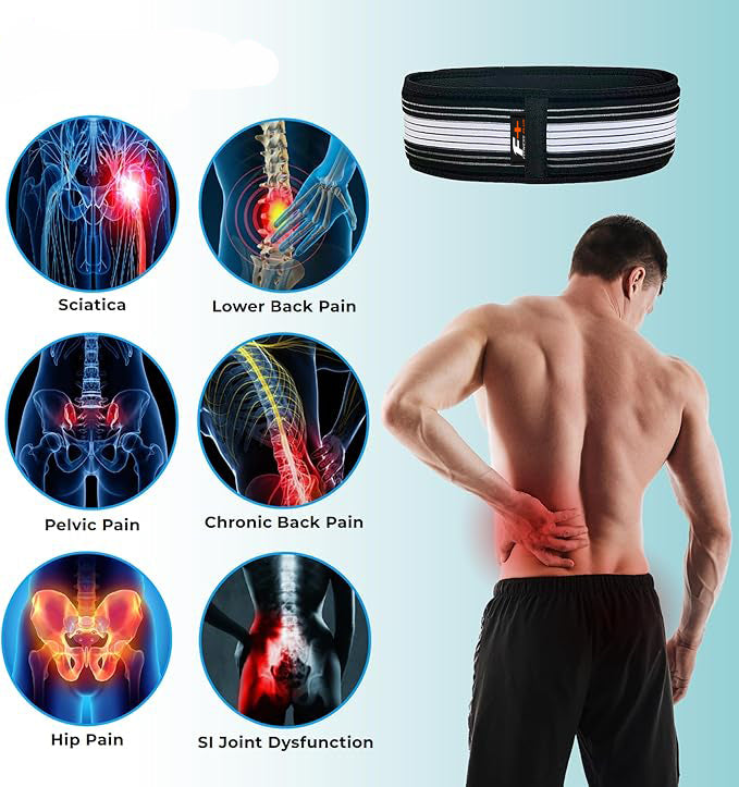 “Sciatica Pain Relief Belt – Adjustable Lumbar Support for Lower Back”