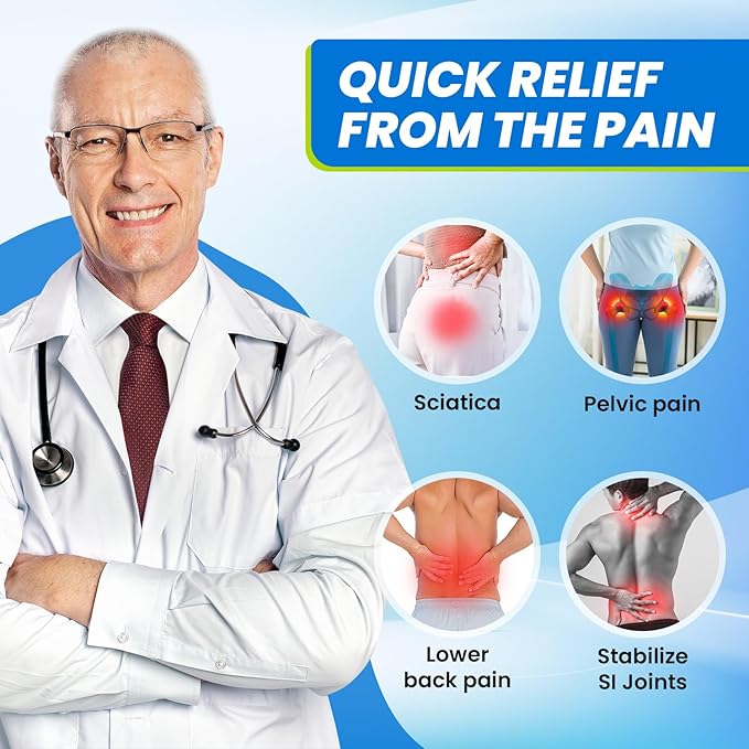 “Sciatica Pain Relief Belt – Adjustable Lumbar Support for Lower Back”